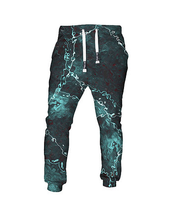 DR.CROW Spodnie Fullprint Marble Turquoise, DrCrow