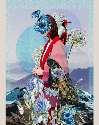 Plakat - Oczekiwanie, hint of time collage studio