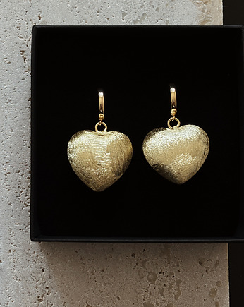 Kolczyki pozłacane Serce, Chmolowska Jewellery