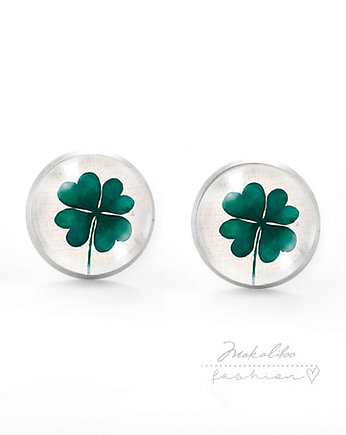 Na szczęście - czterolistna koniczynka - mini wkręty stalowe, Makaliboo