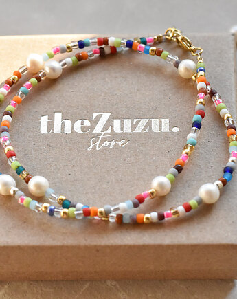 Kolorowy naszyjnik z perłami, theZuzu store