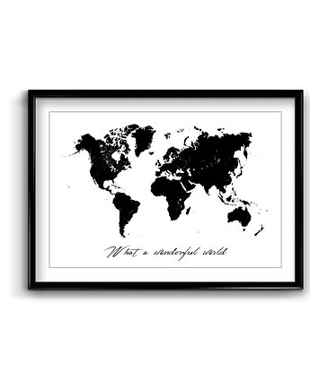 Plakat - Mapa Świata, Bury Lis