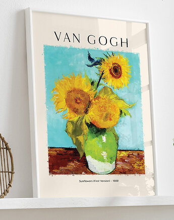 Plakat Reprodukcja Vincent van Gogh - Słoneczniki, OKAZJE - Prezent na Dzień Kobiet