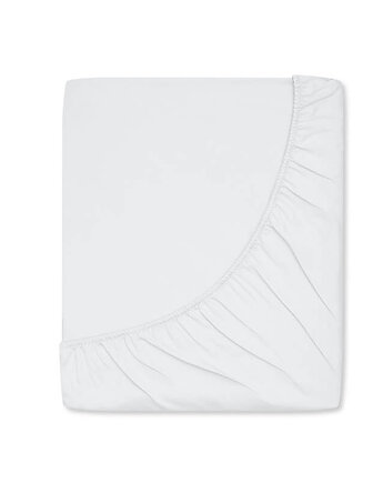 Prześcieradło satynowe z gumką pure white, White pocket
