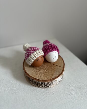 Czapeczki na jajka wielkanocne - zestaw 2 szt., Kocie Motki