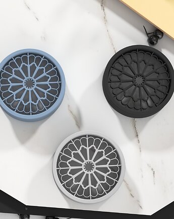 Tunele do uszu 20-100mm gotycka rozeta  / czarne / 14 kolorów, plugi siodłowe, Spirit Of Copper