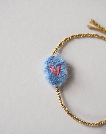 Tkana bransoletka z serduszkiem z regulowanym zapięciem, Słońcem Tkane