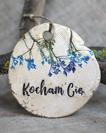 Kocham Cię - dekor ceramiczny, zawieszka, Bea Fine Arts