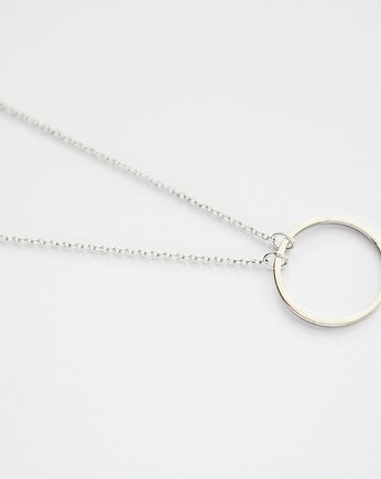 Rhodium Plated Circle Necklace, Le Boho Bleu