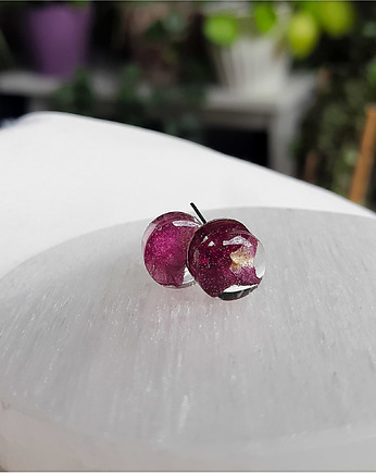 Kolczyki sztyfty z różą, małe, Figa handmade accessories