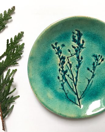 Dekoracyjny talerzyk z roślinką, Ceramika Ana