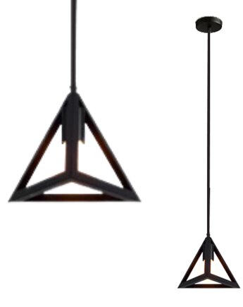 Lampa wisząca zwis żyrandol lampa na sufit czarna LED E27, VOLTA LIGHT