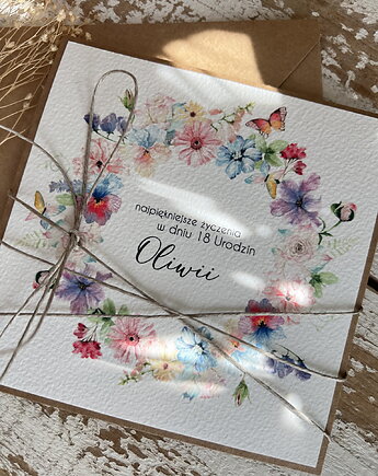 Personalizowany prezent - kartka ręcznie robiona na urodziny, pomysł na preze, sorte