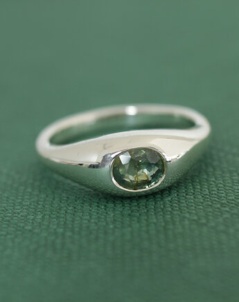 Pierścionek Syget z zielonym, mszystym szairem, Tomasz Markowski Biżuteria