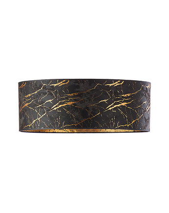 Elegancki czarno-złoty plafon sufitowy do salonu  DUBAJ MARMUR  fi - 50 cm, LYSNE