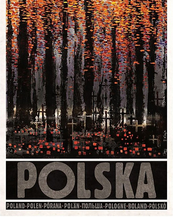 Plakat Polska Zaduszki (R. Kaja) 98x68 cm, Galeria LueLue