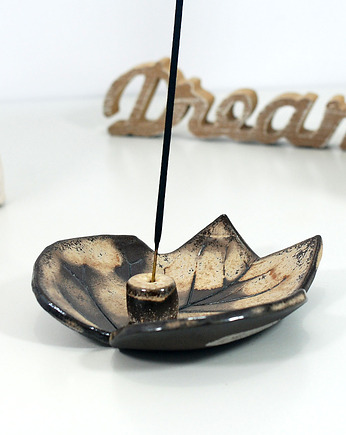 Miseczka liść -  na kadzidło, palo santo, biżuterię, drobiazgi, 10FingersArt