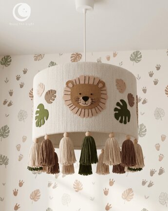 Lampa sufitowa SAFARI  Abażur handmade do pokoju dziecka, Bring the Light