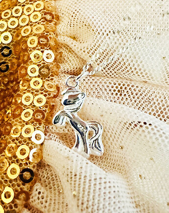 Naszyjnik z konikem pony, srebrny konik pony, Anemon Atelier