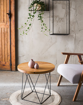 Stolik kawowy dębowy, Projekt Loft