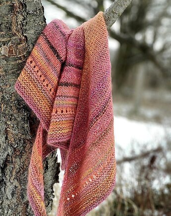 Słodka / chusta z jedwabiem, agat handmade