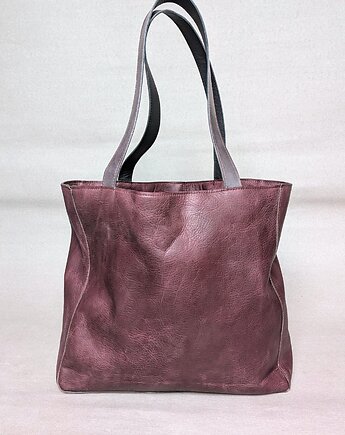 Fioletowa skórzana torba Sale!!!, Łagoda