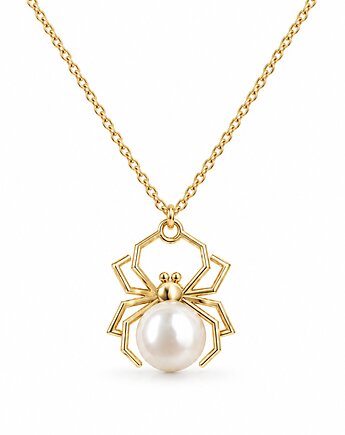 Pająk z białą perłą- naszyjnik, ISSI Jewelry