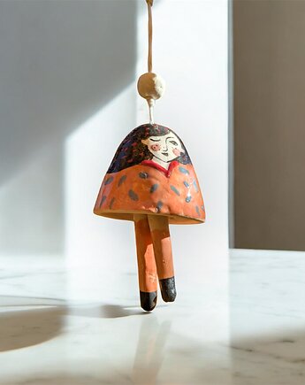 Jesienna dziewczyna -dzwonek handmade, NOWdeco