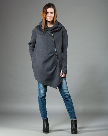 Bluza damska, asymetryczna bluza bawełniana, NavahoClothing