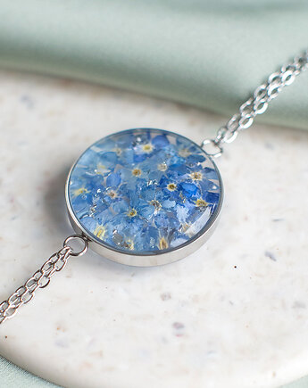 Bransoletka z niezapominajkami, nature gift