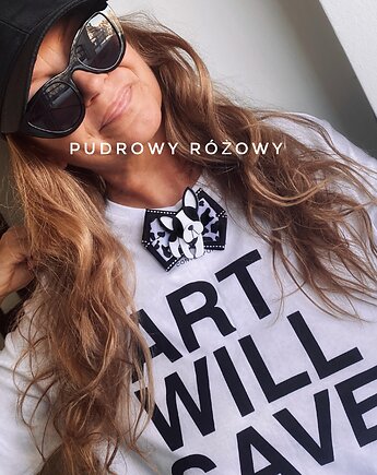 Kolekcja Pop Art Dog Brosza z Buldogiem  1 szt, Pudrowy Różowy
