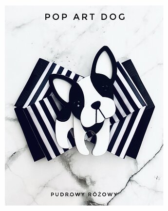 Kolekcja Pop Art Dog Brosza z Buldogiem  1 szt, Pudrowy Różowy