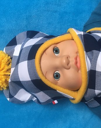 Cieplutki komplet czapka i komin -kratka, Fabryka Małych Rzeczy