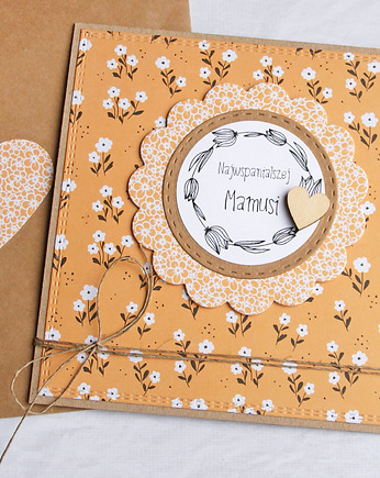 Dla Mamy : kartka handmade : kwiatuszki, kaktusia