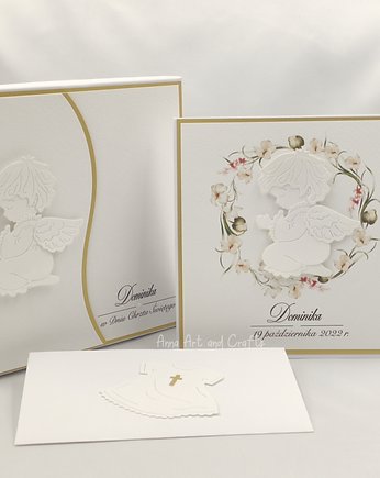 Kartka na chrzest z pudełkiem i kopertą C 36, Anna Art and Crafts
