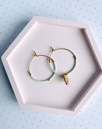 Mint & Gold Kolczyki w Stylu Boho, Norway Story