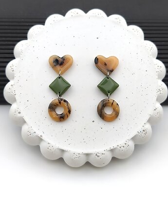 Kolczyki TRIO elegant wiszące, WILDBI design