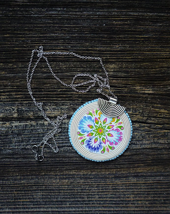 Folkowy wisior soutache z łowickim motywem, Mró Soutache