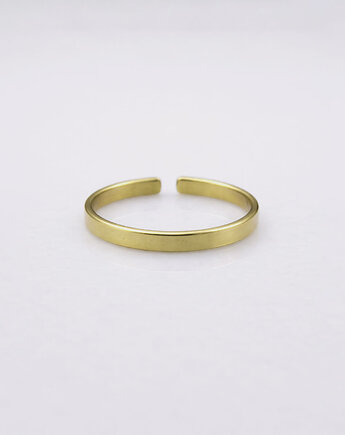 Prosta - mosiężna obrączka - outlet*, Caltha