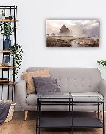 Obraz - Mgliste wybrzeże - wydruk na płótnie, yenoo