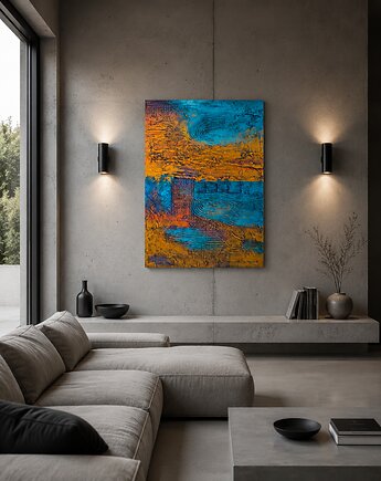 Strukturalny obraz ręcznie malowany 70x100cm 24h wysyłka, art and texture