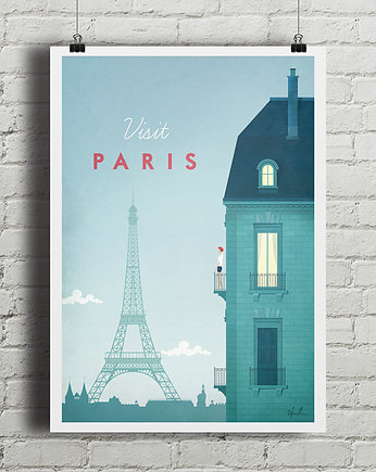 Paryż - vintage plakat, minimalmill