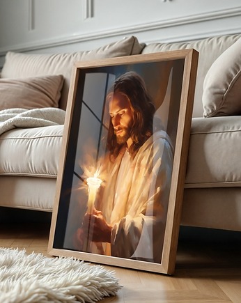 Plakat Jezus Jest Światłem 02, Plakat Na Ścianę MS-PLAK-0038, Magnetyczne Studio