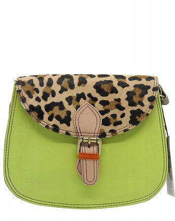 Torebka damska listonoszka skórzana klapka w zwierzęcy wzór eko OLIVKA, Olivka Warsaw