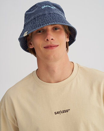 Vintage'owy kapelusz bucket jeansowy, HARP TEAM