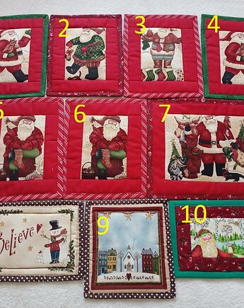 Świąteczne podkładki pod kubek, pod gorący, pod doniczkę, różne, Helena Kamińska