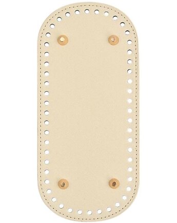 Dno Podstawa Torebki Beżowa SKÓRA 22x10cm Owalna Baza Spód do Szydełkowania, smxdsgn