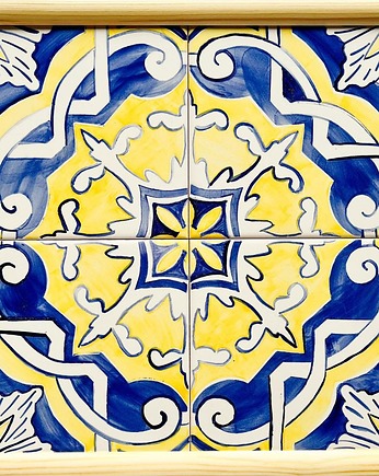 Bica - obraz z kafli ręcznie malowanych, azulkafelki