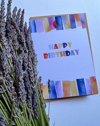 Kartka urodzinowa Colorful, JuliArt