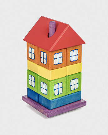 Domek z klocków 2 Montessori + personalizacja, OSOBY - Prezent dla dwulatka